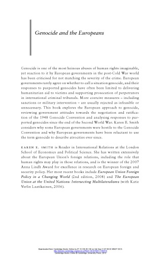 Genocide And The Europeans Karen E Smith