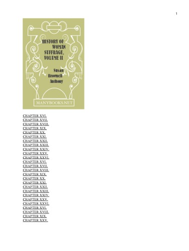 History Of Woman Suffrage Elizabeth Cady Stanton