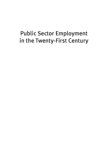 Public Sector Employment In The Twentyfirst Century Marilyn Pittard Phillipa Weeks