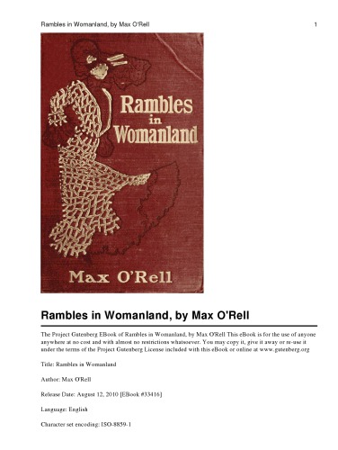 Rambles In Womanland Max Orell