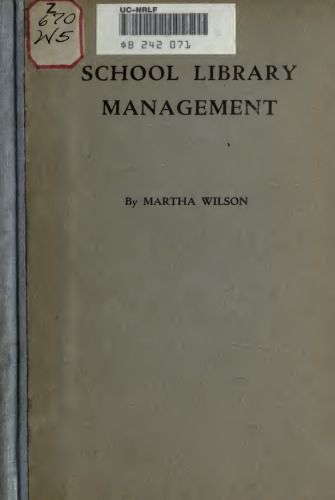 School Library Management Wilson Martha