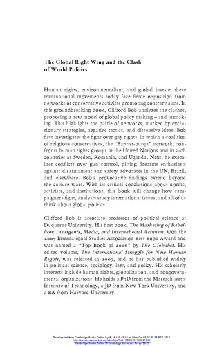 The Global Right Wing And The Clash Of World Politics Clifford Bob