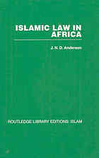 Islamic Law In Africa 1st Edition J N D Anderson