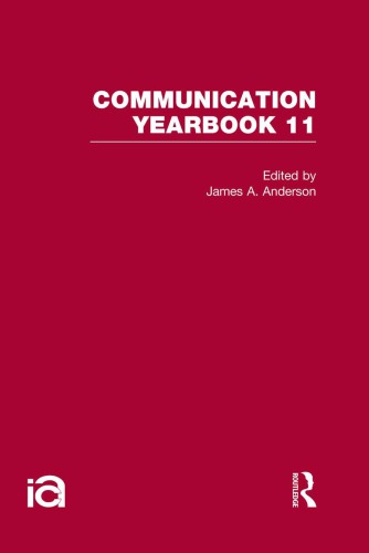 Communication Yearbook 11 Reprint James A Anderson Ed