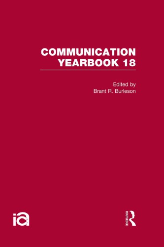 Communication Yearbook 18 Reprint Brant R Burleson Ed