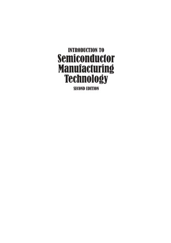 Introduction To Semiconductor Manufacturing Technology Hong Xiao