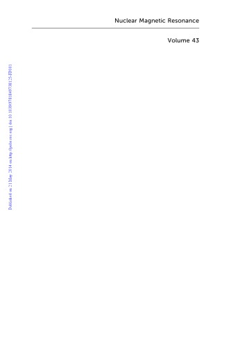 Nuclear Magnetic Resonance Volume 43 Krystyna Kamienskatrela Jacek Wojcik