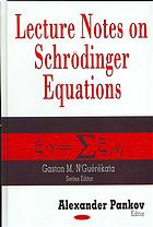 Lecture Notes On Schrodinger Equations A A Pankov