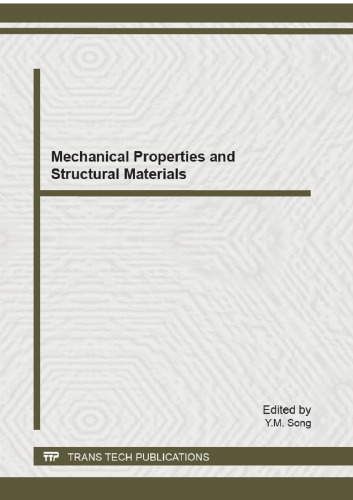 Mechanical Properties And Structural Materials Y M Song