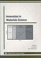 Innovation In Materials Science J A Sekhar J P Dismukes