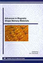 Advances In Magnetic Shape Memory Materials Special Topic Volume With Invited Peer Reviewed Papers Only V A Chernenko