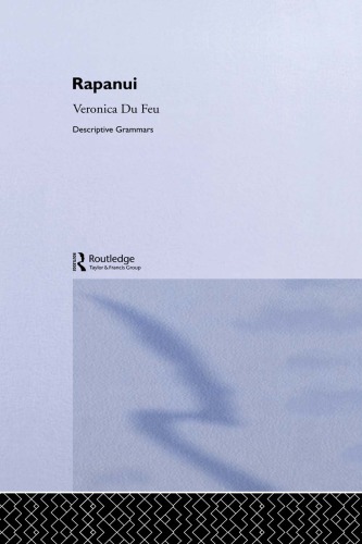 Rapanui A Descriptive Grammar Veronica Du Feu