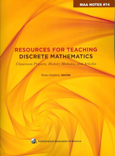 Resources For Teaching Discrete Mathematics Brian Hopkins Editor