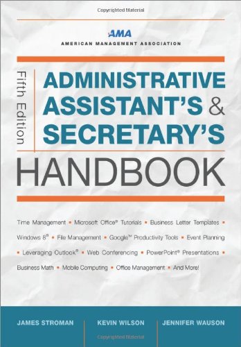 Administrative Assistants And Secretarys Handbook Fifth Edition James Stroman