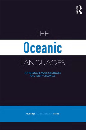The Oceanic Languages Terry Crowley John Lynch Malcolm Ross