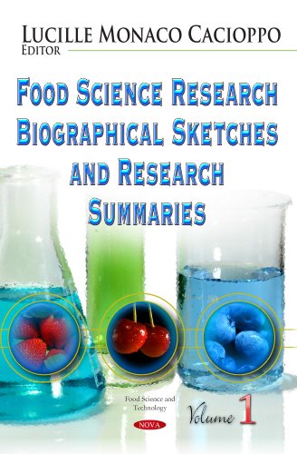 Food Science Research Biographical Sketches And Research Summaries Lucille Monaco Cacioppo