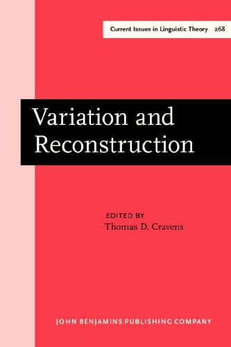 Variation And Reconstruction 1st Thomas D Cravens Ed
