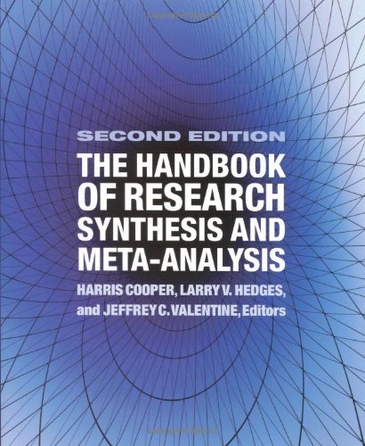 The Handbook Of Research Synthesis And Metaanalysis 2nd Edition Harris Cooper