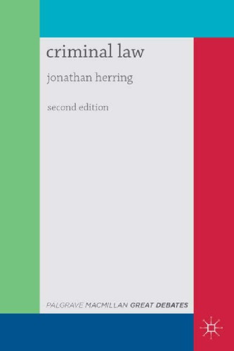 Great Debates In Criminal Law 2nd Jonathan Herring