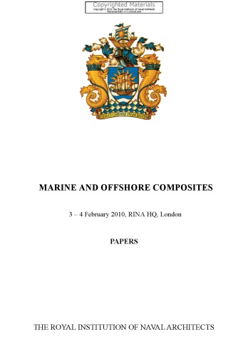Marine And Offshore Composites 34 February 2010 Rina Hq London Papers Royal Institution Of Naval Architects