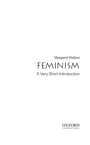 Feminism A Very Short Introduction Margaret Walters