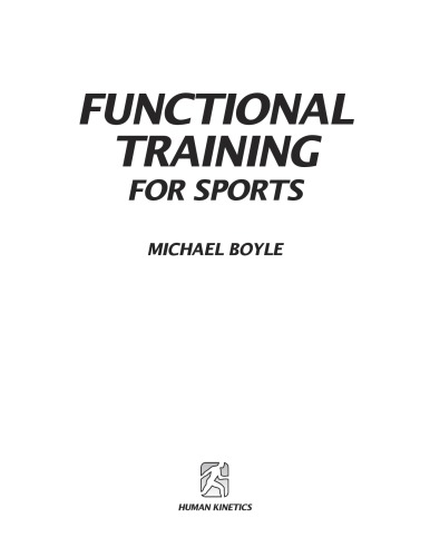 Functional Training For Sports Michael Boyle