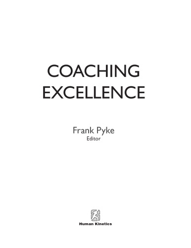 Coaching Excellence Frank S Pyke