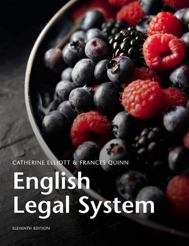 English Legal System 11th Revised Edition Catherine Elliott Frances Quinn
