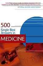 500 Single Best Answers In Medicine Sukhpreet Singh Dubb Et Al