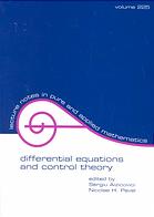 Differential Equations And Control Theory Sergiu Aizicovici N H Pavel