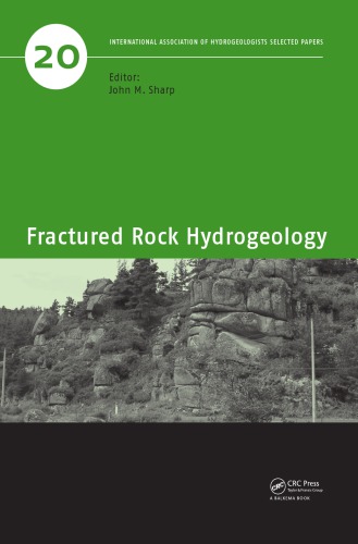 Fractured Rock Hydrogeology Sharp John M