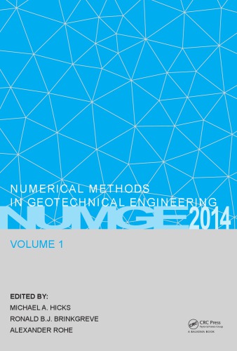 Numerical Methods In Geotechnical Engineering M A Hicks R B J Brinkgreve Alexander Rohe
