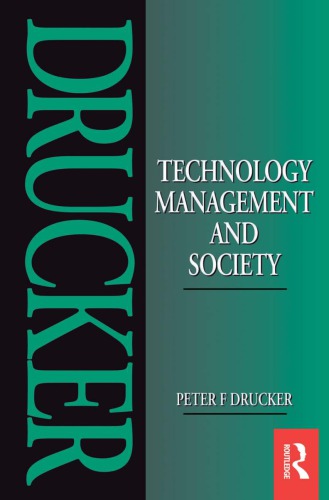 Technology Management And Society Peter Drucker