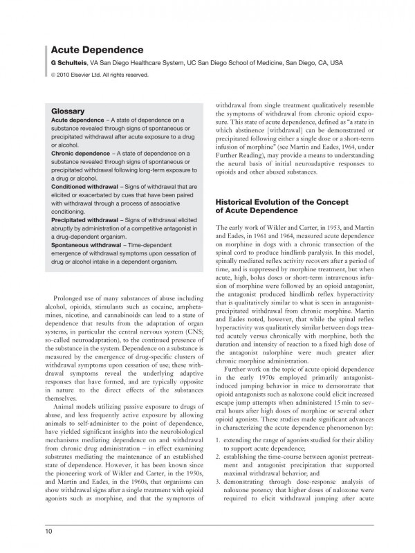 Encyclopedia Of Behavioral Neuroscience