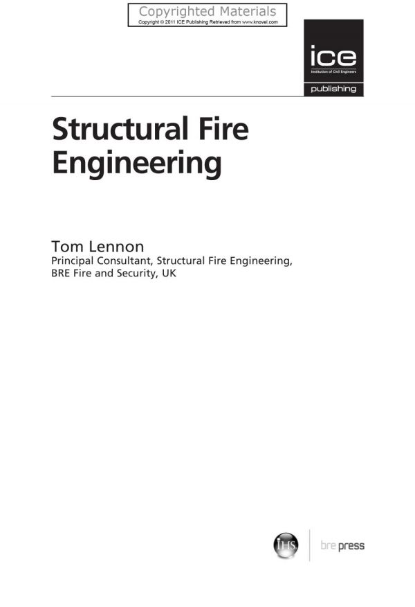 Structural Fire Engineering Lennon Tom