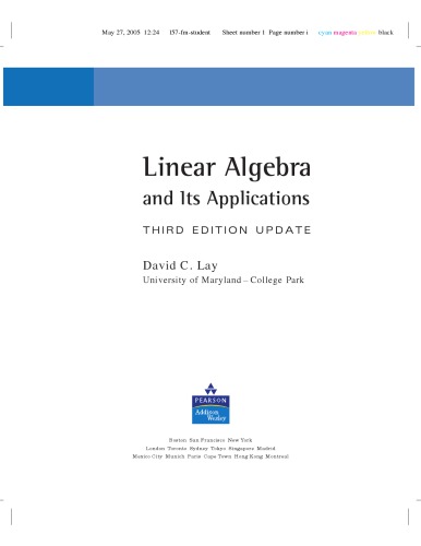 Linear Algebra And Its Applications 3rd Updated David C Lay