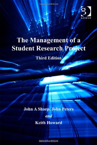 The Management Of A Student Research Project 3rd Edition John A Sharp