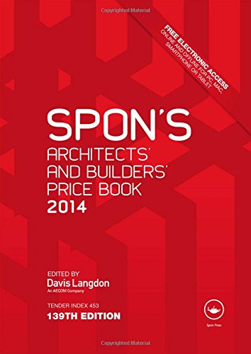 Spons Architects And Builders Price Book 2014 139 Harps Davis Langdon