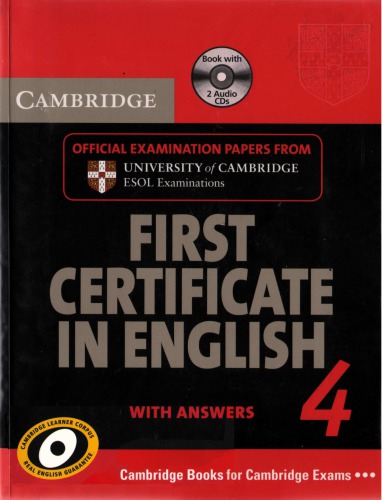 Cambridge First Certificate In English For Updated Exams Students Book With Answers 2011th Edition Cambridge Esol