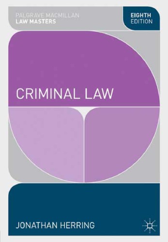 Criminal Law 8th Jonathan Herring