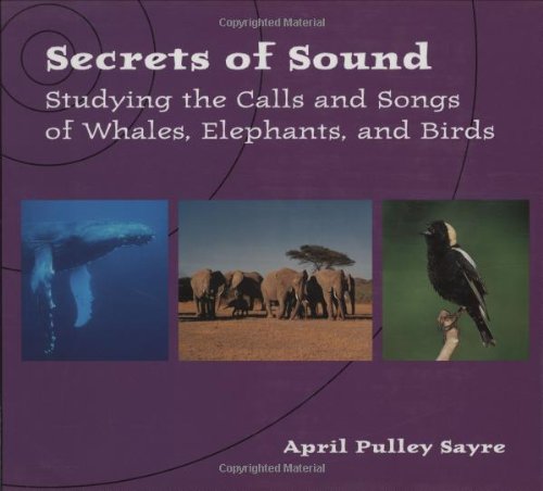 Secrets Of Sound Studying The Calls Of Whales Elephants And Birds Library Binding April Pulley Sayre