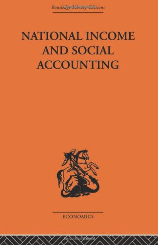 National Income And Social Accounting Reprint Ronald Cooper Profesor Harold C Edey
