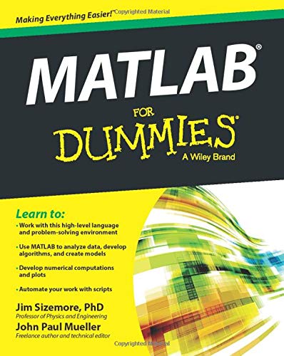 Matlab For Dummies Paperback Jim Sizemore John Paul Mueller