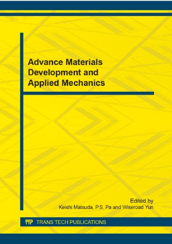 Advance Materials Development And Applied Mechanics Keishi Matsuda
