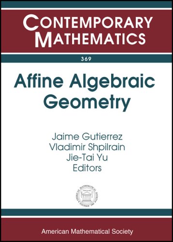 Affine Algebraic Geometry Gutierrez J Shpilrain V Yu Jt Eds