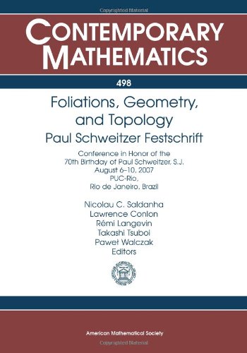 Foliations Geometry And Topology Paul Schweitzer Festschrift Lawrence Conlon