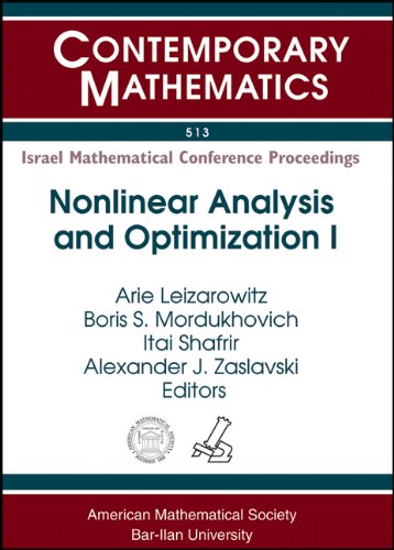 Nonlinear Analysis And Optimization I Nonlinear Analysis Arie Leizarowitz
