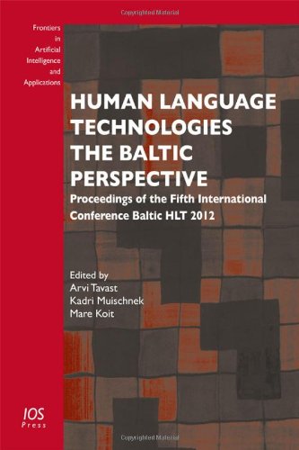 Human Language Technologies The Baltic Perspective Proceedings Of The Fifth International Conference Baltic Hlt 2012 Arvi Tavast Ed