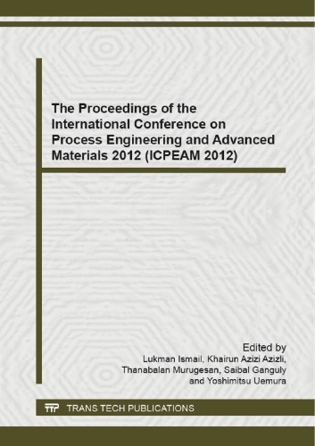 Process Engineering And Advanced Materials 2012 Lukman Ismail