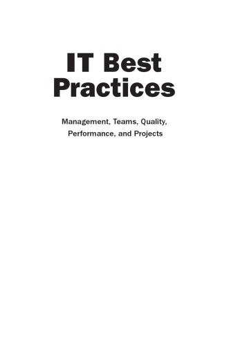 It Best Practices Management Teams Quality Performance And Projects Witt